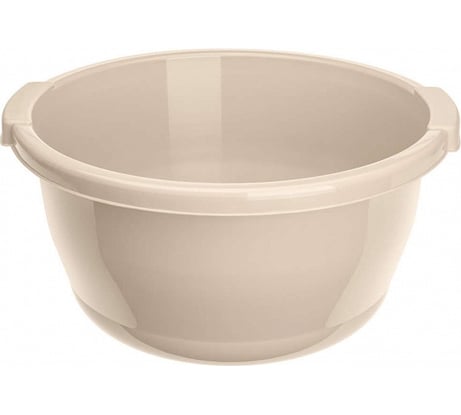 Круглый таз Бытпласт 16 л, бежевый 431212907