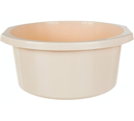 Таз Бытпласт Диана диаметр 340 мм, 11 л, бежевый 431214407