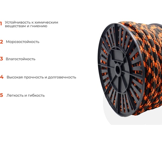 Плетеная веревка Gigant п/п, 32 пряди, 12 мм х 50 м HRS-20