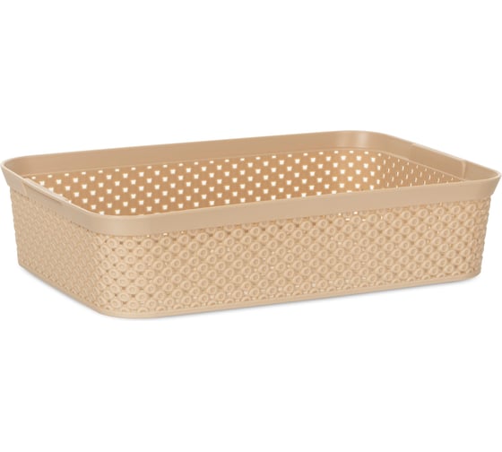 Корзина для хранения HOBBY LIFE DIAMOND латте, 20х30х7 см HL041269L