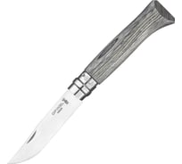 Нож Opinel №08, нержавеющая сталь, ручка из березы, серая ручка 002389