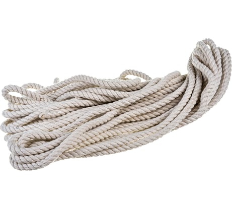 Хлопчатобумажный канат ЭБИС 8 мм 20 м белый 73877