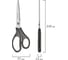 Ножницы BRAUBERG SUPER, 210 мм, серо-черные, 2-х сторонняя заточка 237296 4