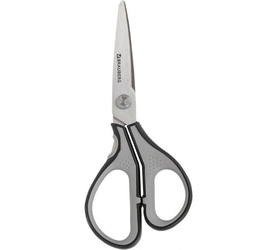 Ножницы BRAUBERG SUPER 175 мм, серо-черные, 2-х сторонняя заточка 237295 1