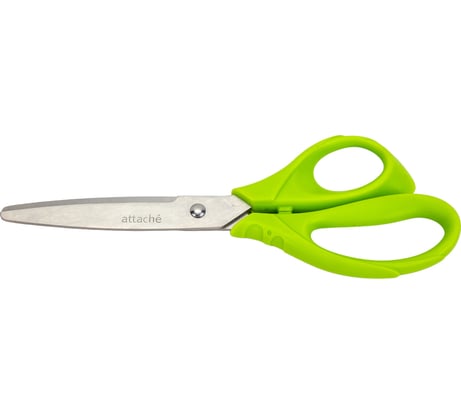 Тупоконечные ножницы Attache Spring 200 мм эргономичные ручки без покрытия, цвет салатовый 880871