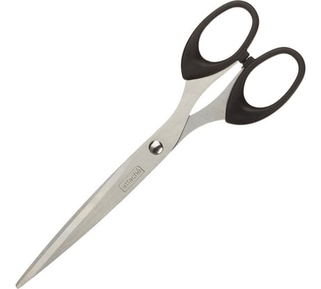 Остроконечные ножницы Attache 190 мм, с пластиковыми эллиптическими ручками, цвет черный 262862