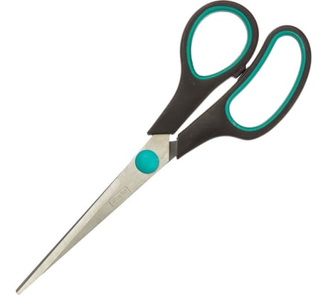 Тупоконечные ножницы Attache 169 мм, с пластиковыми прорезиненными ручками, цвет зеленый/черный 262865