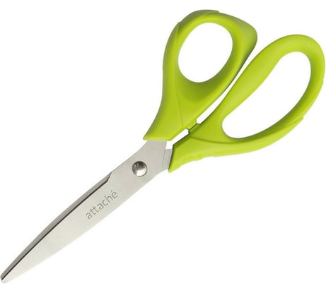 Тупоконечные ножницы Attache Spring 175 мм, эргономичные ручки без покрытия, цвет салатовый 880860
