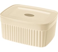 Лоток Econova Velvet с крышкой, 150х115х70 мм, 0,9 л бежевый 433238707