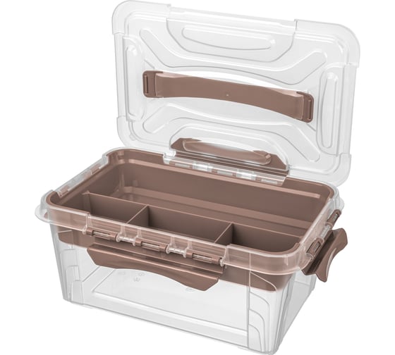 Универсальный ящик Econova Grand Box с замками и вставкой-органайзером, 4,2 л 433224114