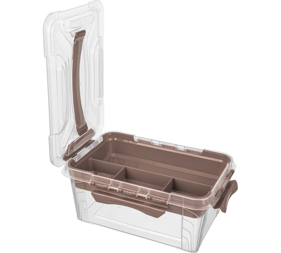 Универсальный ящик Econova Grand Box с замками и вставкой-органайзером, 4,2 л 433224114