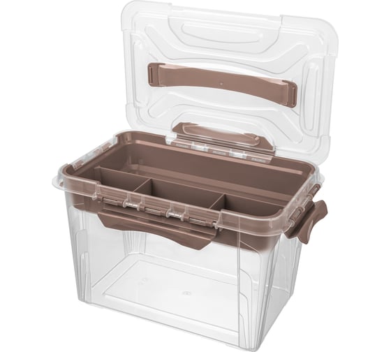 Универсальный ящик Econova Grand Box с замками и вставкой-органайзером, 6,65 л 433224214