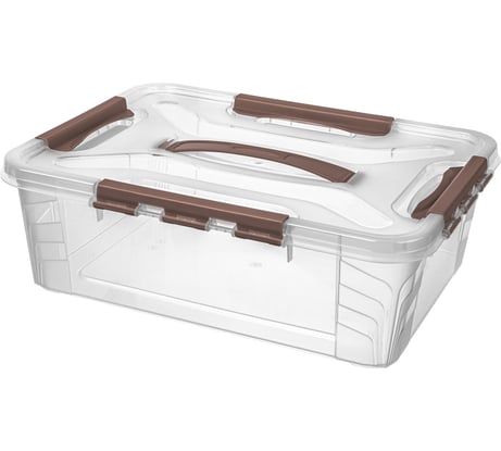 Универсальный ящик для хранения Econova Grand Box с замками и ручкой, 10 л 433200314