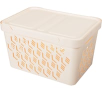 Универсальный ящик Econova Deluxe с крышкой, 380х276х220 мм, 18 л бежевый 433205907