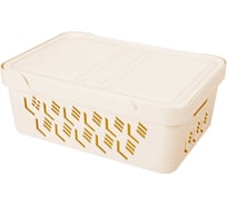 Универсальный ящик Econova Deluxe с крышкой, 380х276х140 мм, 12 л бежевый 433205707