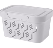 Универсальный ящик Econova Deluxe с крышкой, 189х132х110 мм, 1,9 л светло-серый 433233530