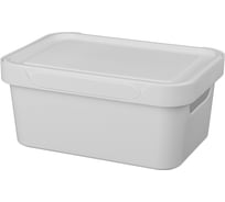 Универсальный ящик Econova Luxe с крышкой, 270х190х120 мм, 4,6 л светло-серый 433205430