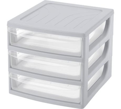 Органайзер Econova формат А6, 3 ящика, 175х186х214 мм, светло-серый 433224030