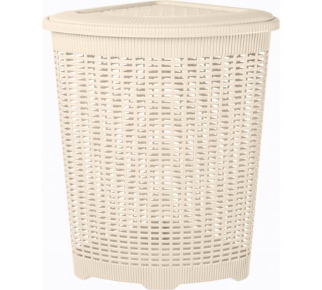 Угловая корзина для белья Econova 395х395х595 мм, 50 л бежевый 433217507