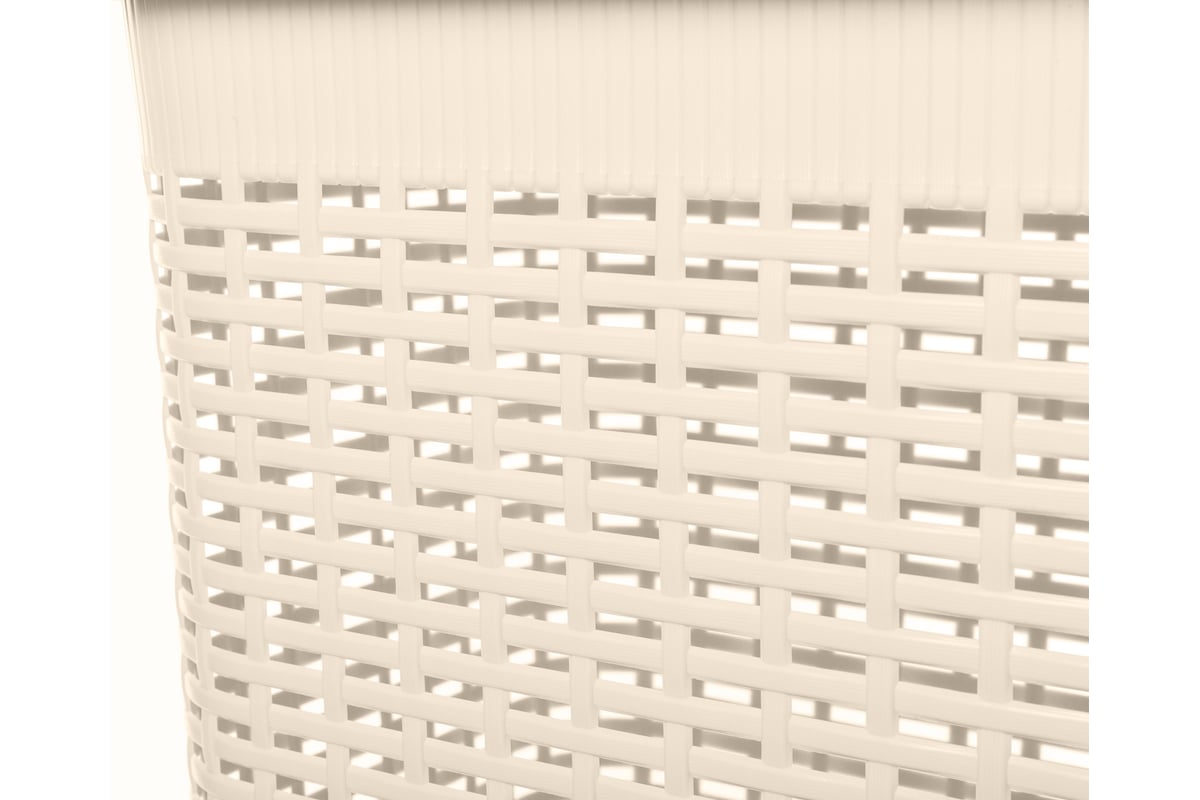 Корзина для белья Econova 30 л, 370х260х465 мм бежевый 431293307 ...