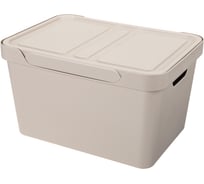 Универсальный ящик Econova Luxe с крышкой, 380х276х220 мм, 18 л светло-бежевый 433205834