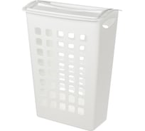 Узкая корзина для белья Бытпласт с поворотной крышкой 430х260х580 мм, 38 л белый 431255416