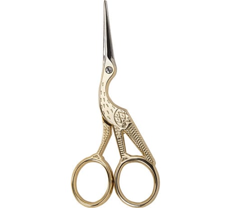 Ножницы для вышивания и рукоделия Остров сокровищ Цапельки 120 мм, золотистые 665601