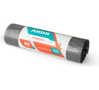 Пакеты для мусора АКОР "БИО" 60 л, 20 шт, черные 201-003