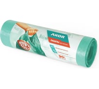 Пакеты для мусора АКОР "АНТИБАК+БИО" 90 л, 10 шт 205-106