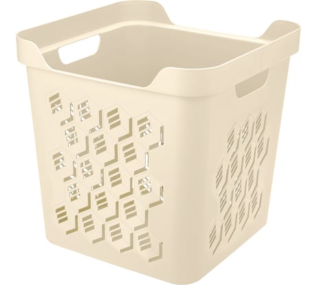 Универсальная корзинка Econova Deluxe, 286х286х286 мм, 18 л, бежевый 433281207