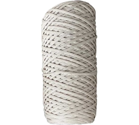 Шнур вязаный Nita б/с, ПЭ, диаметр 3 мм, 200 м, айвори, 6" 4680253046169