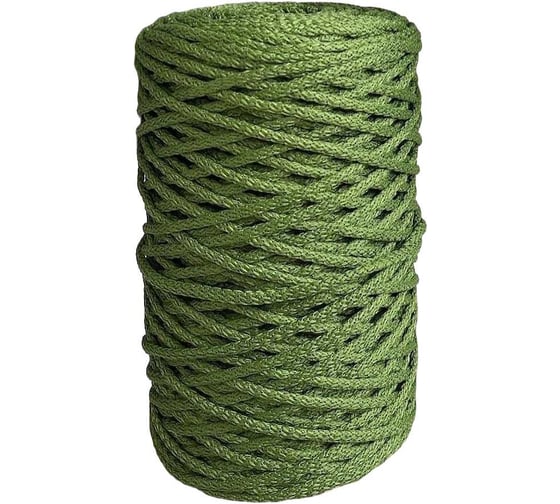 Шнур гамаковый Nita с/с, ПЭ, диаметр 5 мм, 100 м, олива, 6" 4680253061346