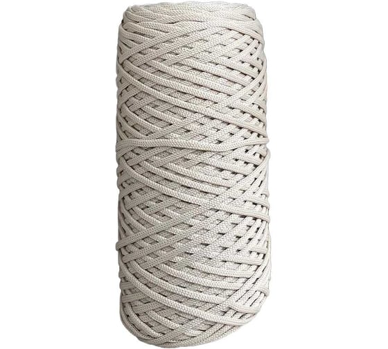 Вязаный шнур Nita б/с, ПЭ, диаметр 4 мм, 100 м, айвори, 6" 4680253046558 1