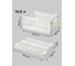 Комплект складных ящиков Econova STOCKY М 249x167x103 мм, - 2 шт., L 334x250xx155 мм, - 1 шт., белый 43524851622 4