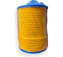 Полипропиленовый канат АзотХимФортис тросовой свивки 8 мм 100 м желтый 75468