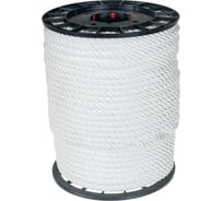 Полипропиленовый канат АзотХимФортис тросовой свивки 10 мм 100 м белый 73686
