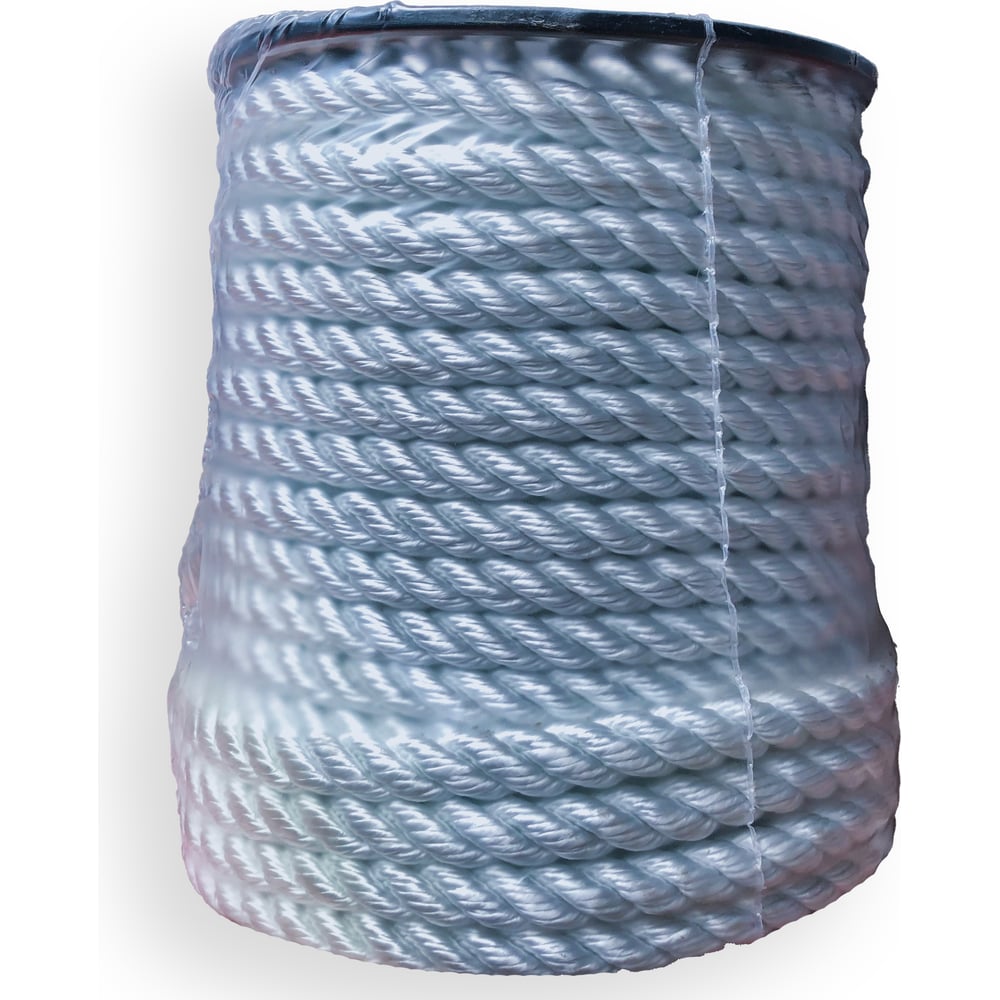 Полипропиленовый канат АзотХимФортис тросовой свивки 19 мм 50 м белый ...
