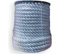 Полипропиленовый канат АзотХимФортис тросовой свивки 19 мм 50 м белый 73624