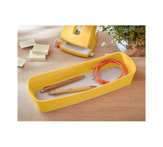 Лоток-органайзер LEITZ MyBox Cosy, soft touch, желтый 52650019
