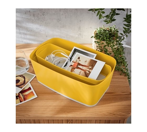 Лоток-органайзер LEITZ MyBox Cosy, soft touch, желтый 52650019