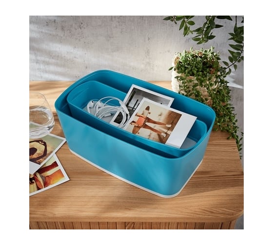Лоток-органайзер LEITZ MyBox Cosy, soft touch, синий 52650061