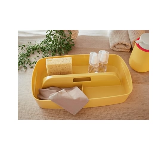 Вставка-органайзер LEITZ MyBox Cosy с ручкой, soft touch, желтый 52660019