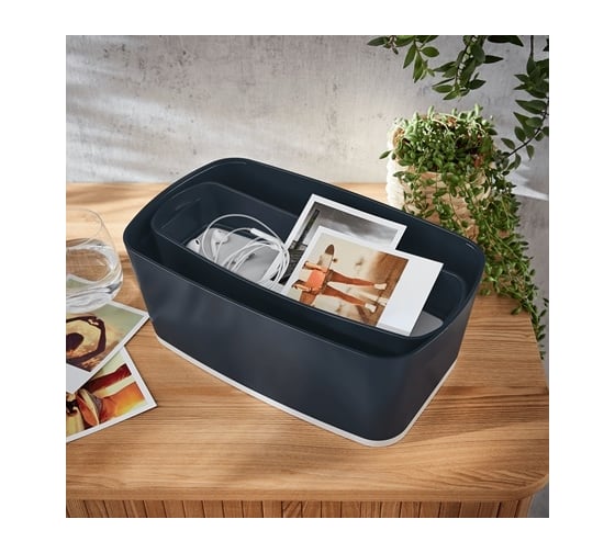 Лоток-органайзер LEITZ MyBox Cosy, soft touch, серый 52650089