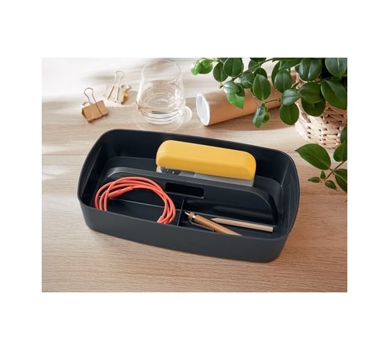 Вставка-органайзер LEITZ MyBox Cosy с ручкой, soft touch, серый 52660089