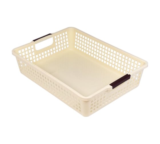 Корзинка BORA пластик бежевая 1/48 ПЛ-BO049b 1