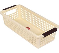 Корзинка BORA пластик бежевая 1/60 ПЛ-BO786b