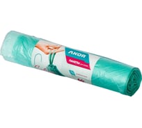 Пакеты для мусора ПНД с завязками 60 л К15 рулон АКОР 202-060