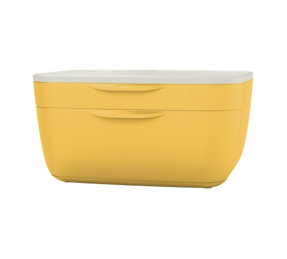 Короб LEITZ Cosy с ящиками, soft touch, желтый 53570019