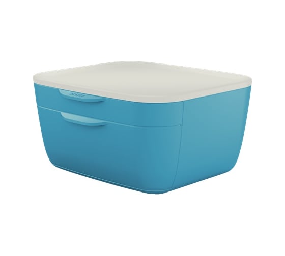 Короб LEITZ Cosy с ящиками, soft touch, синий 53570061