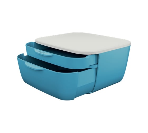 Короб LEITZ Cosy с ящиками, soft touch, синий 53570061